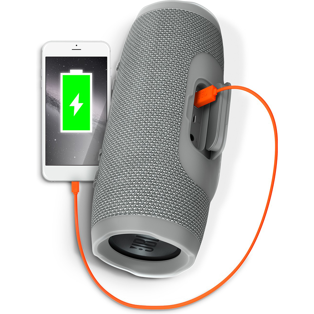 Портативна акустика JBL Charge 3 Gray (JBLCHARGE3GRAYEU) Потужність 20