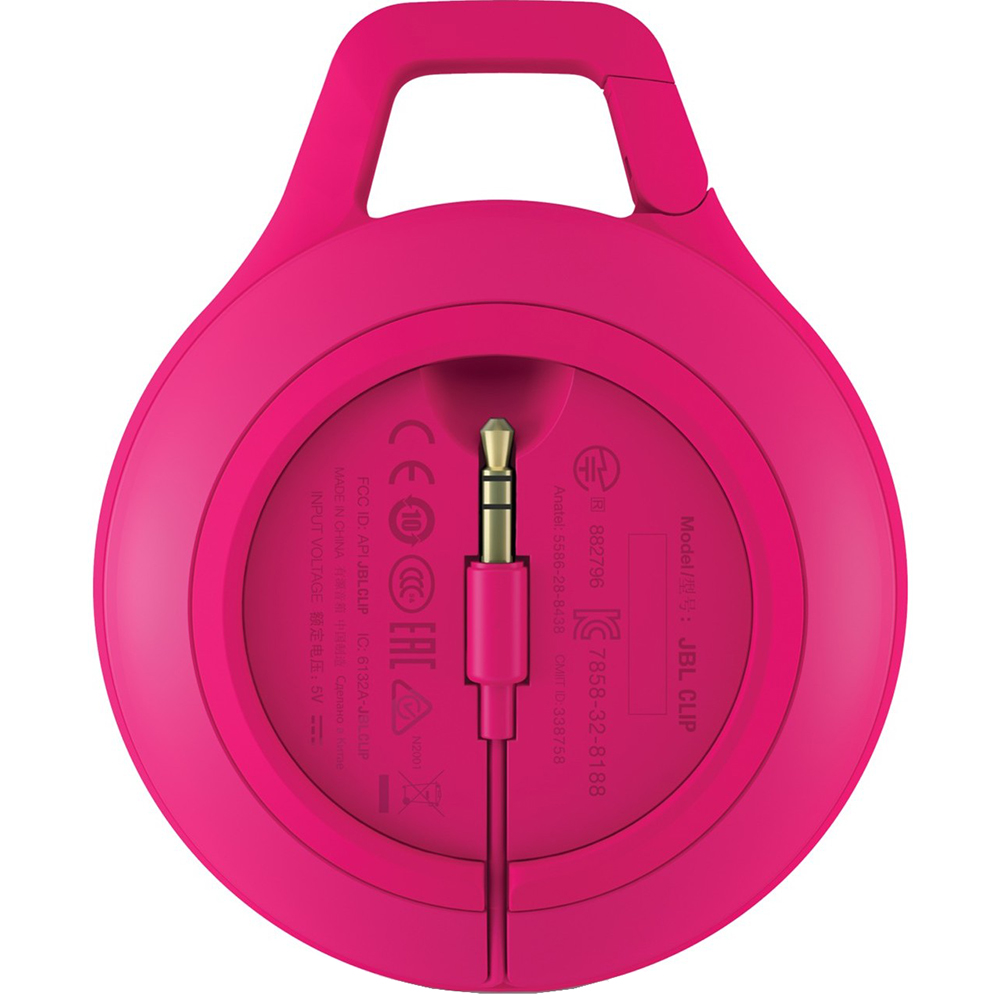 Портативна акустика JBL Clip Plus Pink (JBLCLIPPLUSPINK) Формат 1.0