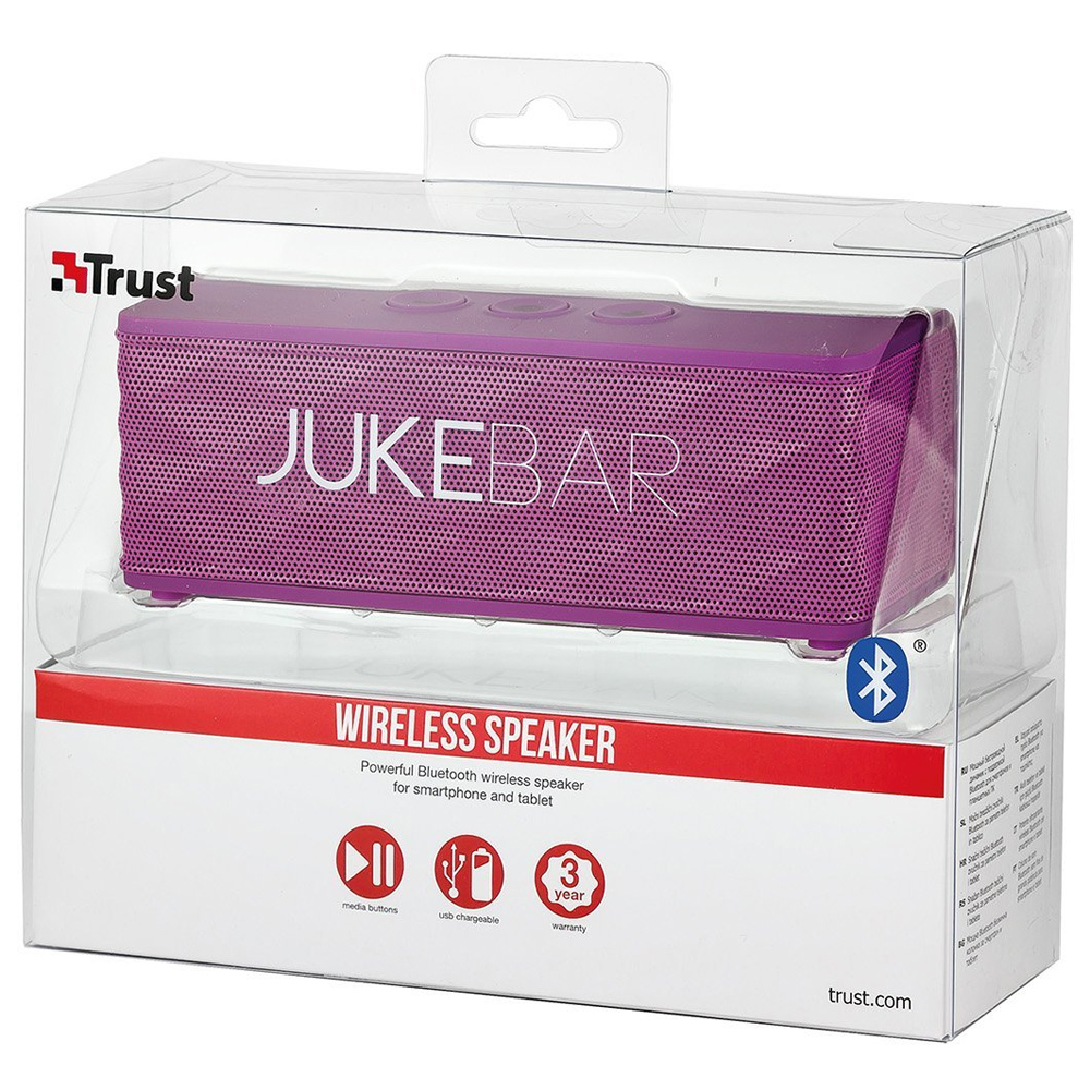 Портативна акустика TRUST Jukebar Wireless Speaker Вага 0.36