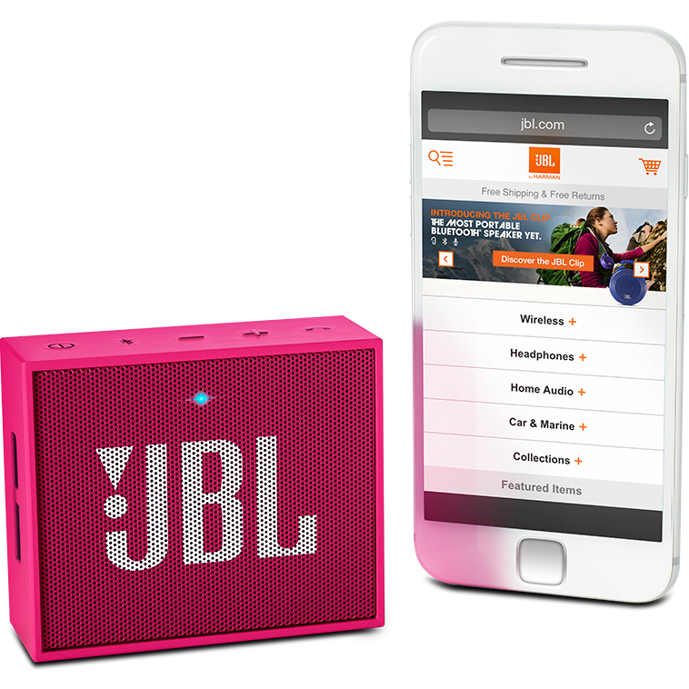 Портативна акустика JBL GO Pink (JBLGOPINK) Частотний діапазон 180 - 20000