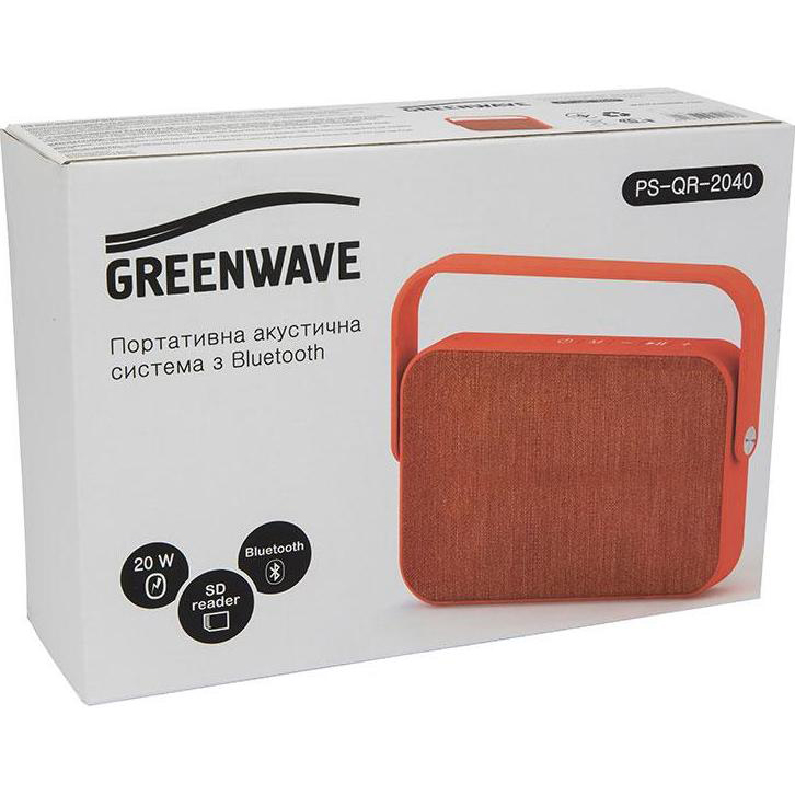 Портативна акустика GREENWAVE PS-QR-2040, orange Формат 2.0