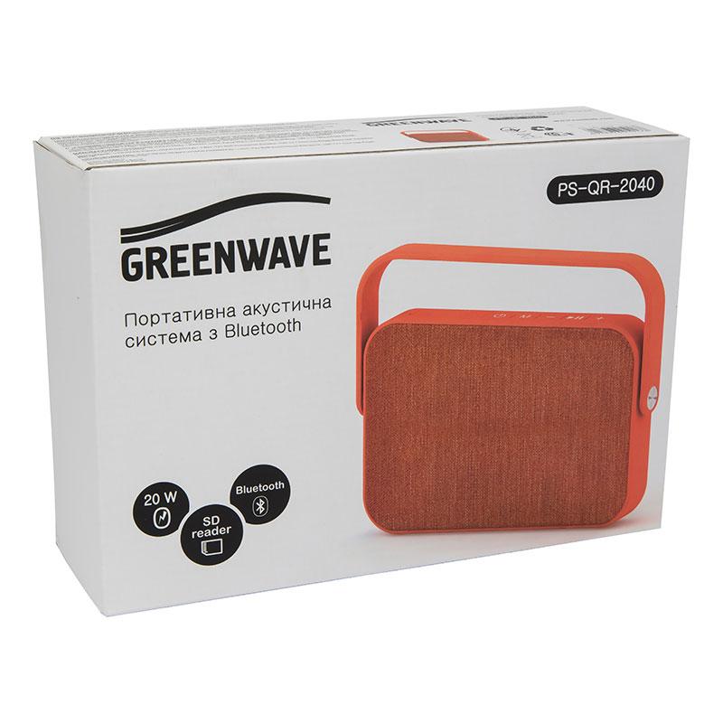 Портативна акустика GREENWAVE PS-QR-2040+ зарядний пристрій GREENWAVE PB-US-4000 black Частотний діапазон 75-20000