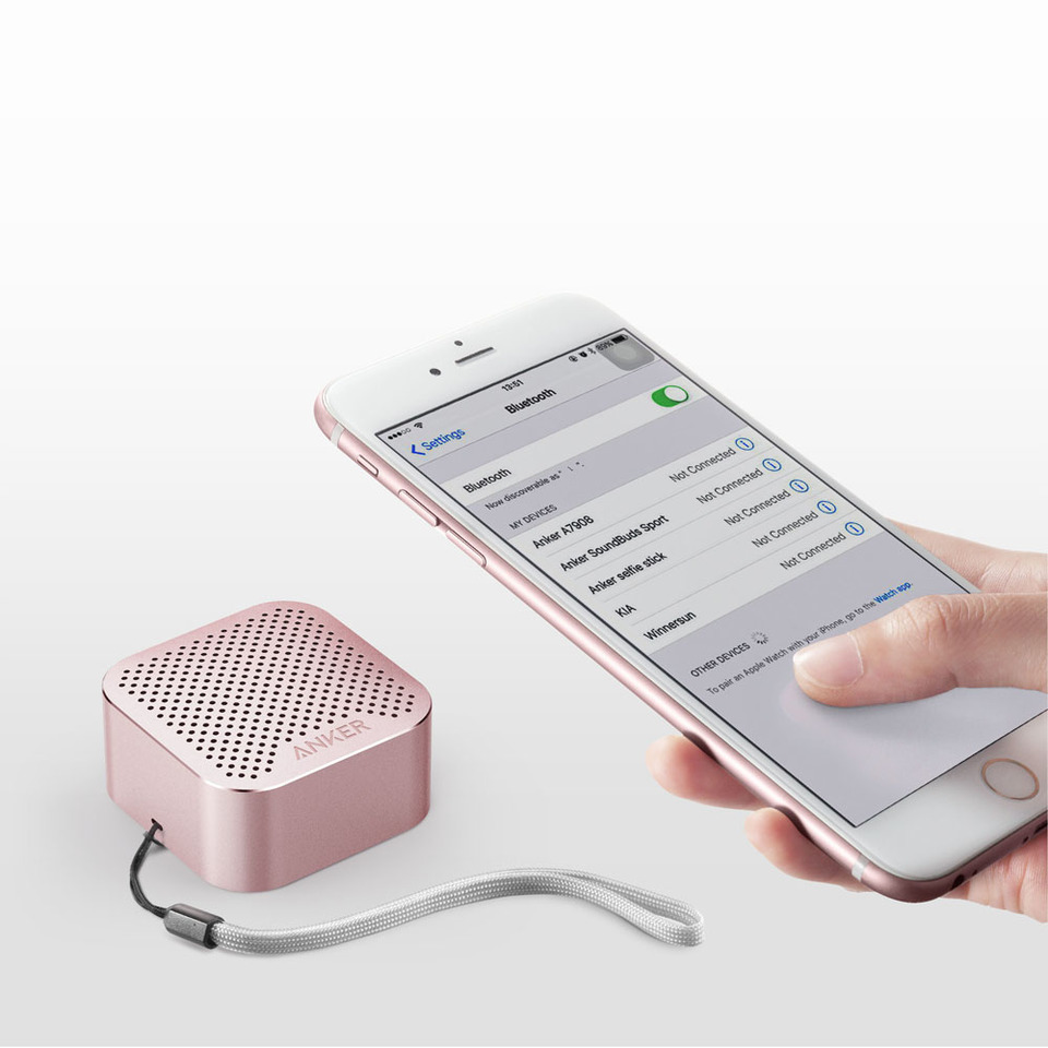 Портативна акустика ANKER SoundCore nano Pink (A3104H51) Потужність 3