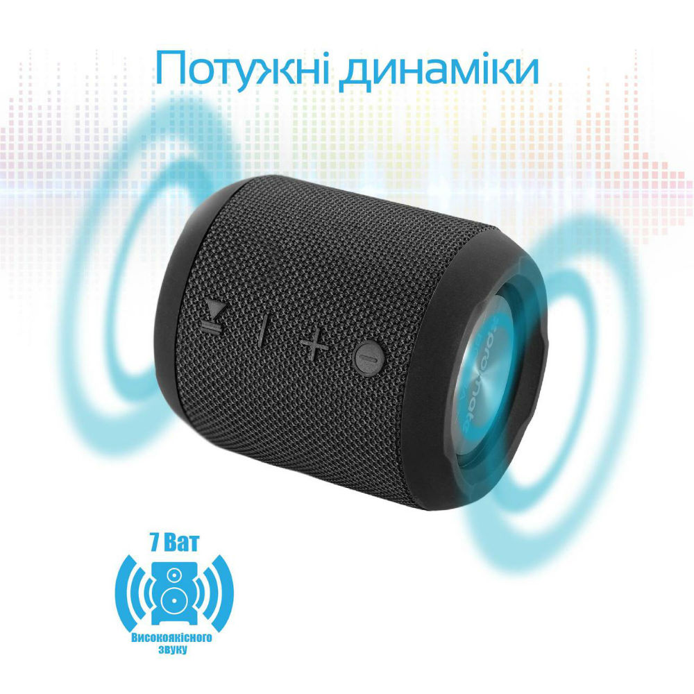 Портативна акустика PROMATE Bomba (bomba.black) Комунікації Bluetooth