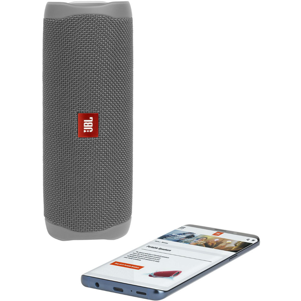 Зовнішній вигляд Портативна акустика JBL Flip 5 Gray (JBLFLIP5GRY)