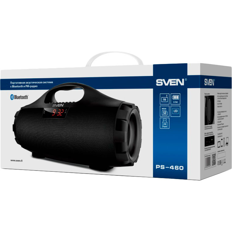 Портативная акустика SVEN PS-460 Black (RL057668) Формат 2.0