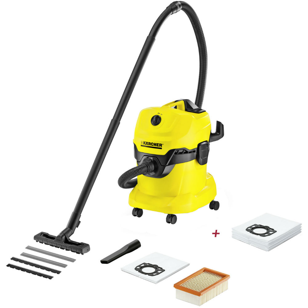

Пылесос KARCHER WD 4 + мешки (9.611-150.0), Господ.пилосос WD 4+Фільтр-мішки в подарунок