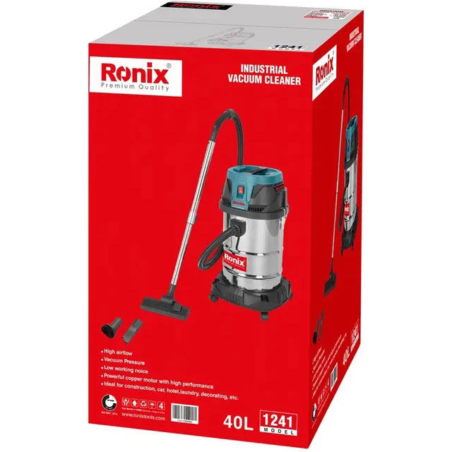 Изображение Строительный пылесос RONIX 40л 1400Вт (1241)