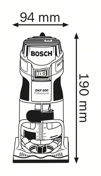 Фрезер BOSCH GKF 600 Professional (0.601.60 A. 100) Потужність 600