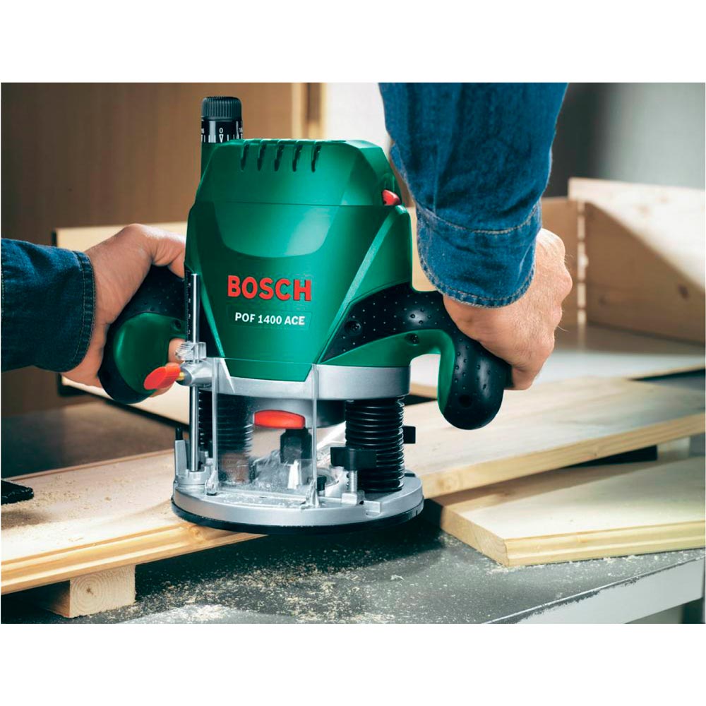 Фрезер Bosch POF 1400 ACE + набір 6 фрез (0.603.26 C. 801) Потужність 1400