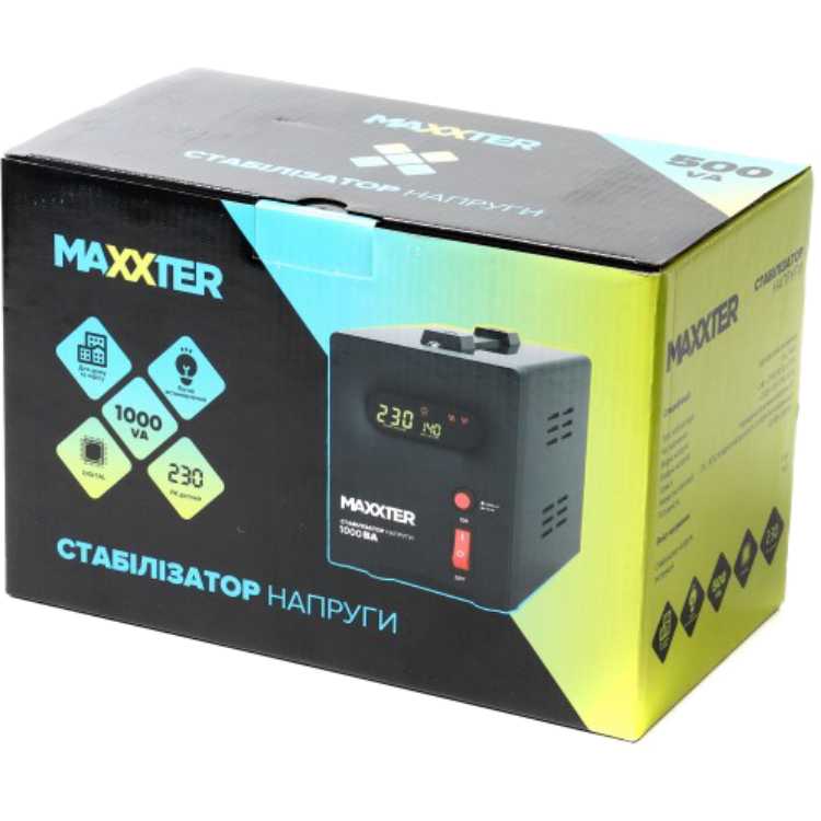 Стабилизатор напряжения MAXXTER MX-AVR-S1000-01 (1603496) Количество фаз 1