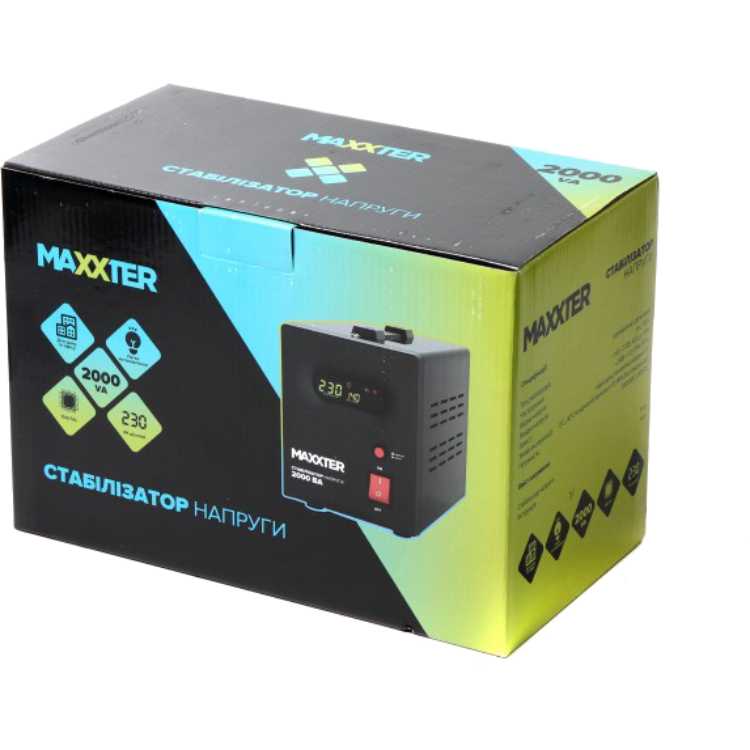 Стабілізатор напруги MAXXTER MX-AVR-S2000-01 (1603497) Кількість фаз 1