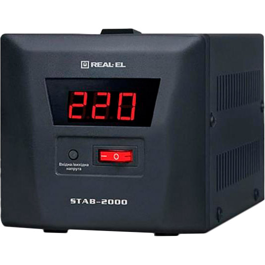

Стабилизатор REAL EL STAB-2000 Black (EL122400009), STAB-2000, black