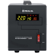 Стабілізатор напруги REAL EL STAB ENERGY-500 Black (EL122400011)