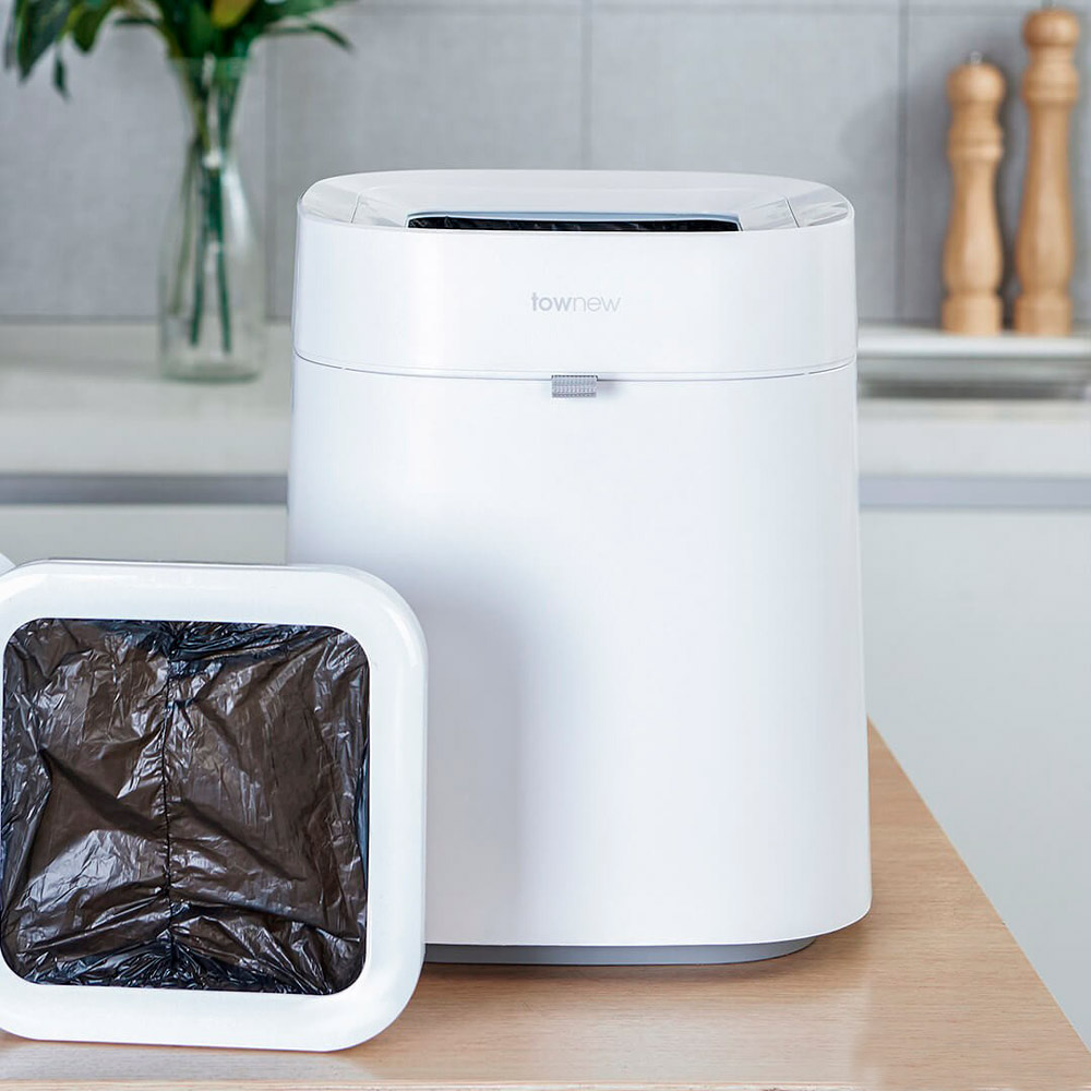 Розумний кошик для сміття TOWNEW Air White Ф08271 Живлення 6 В 3.2 Аг / 3.3 Аг