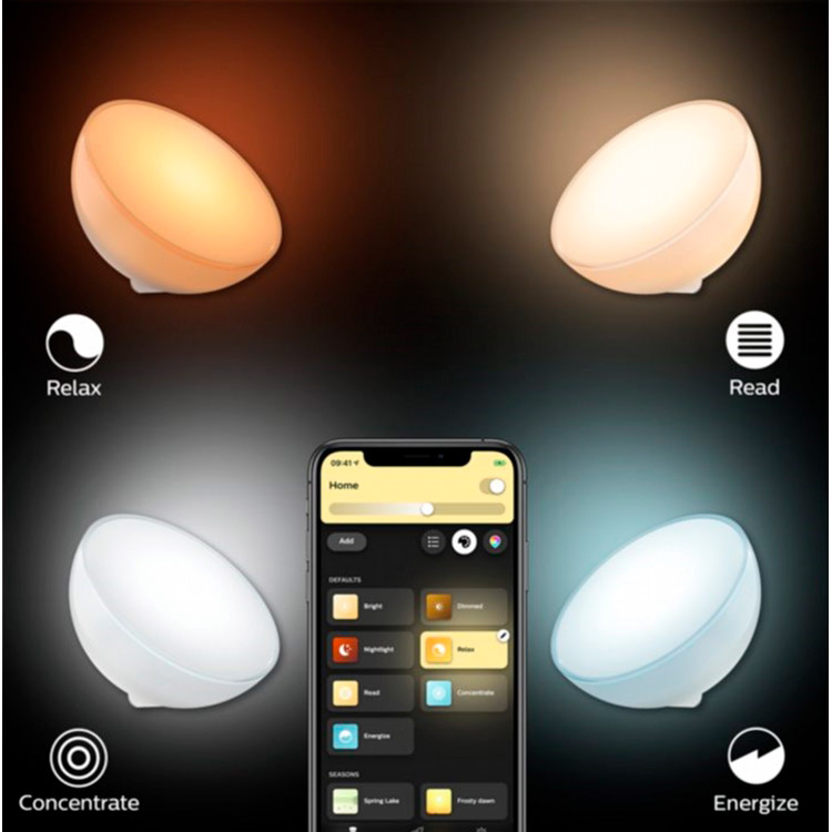 Портативный светильник Philips Hue Go 12W 2000K-6500K Color BT, DIM (915005822601) Вес 625