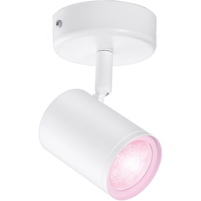 Розумний світильник WIZ IMAGEO Spots накладний точковий 5W 2200-6500K RGB Wi-Fi White (929002658701) Тип управління смартфон