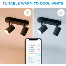 Розумний світильник WIZ IMAGEO Spots накладний точковий 2x5W 2200-6500K RGB Wi-Fi Black (929002659101)