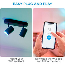 Розумний світильник WIZ IMAGEO Spots накладний точковий 2x5W 2200-6500K RGB Wi-Fi Black (929002659101)