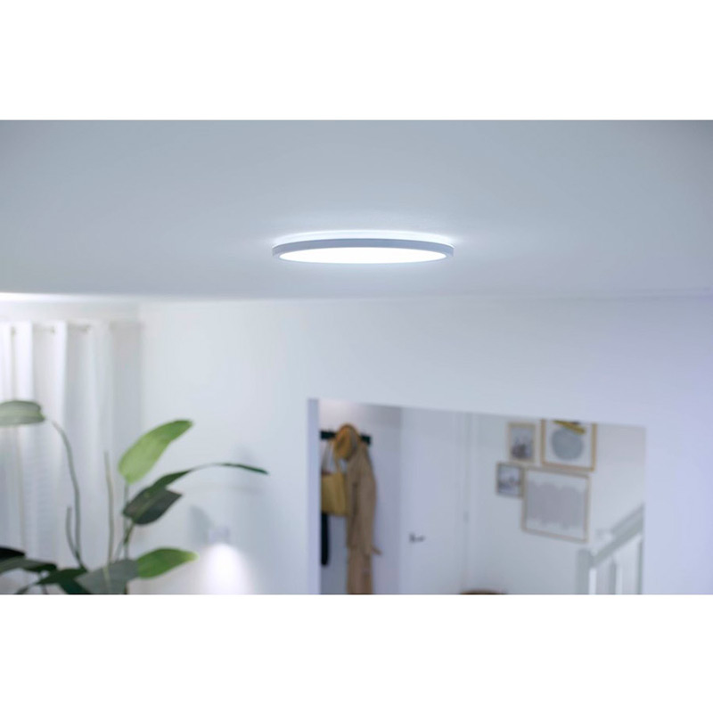 Розумний світильник WIZ SuperSlim Ceiling стельовий 16W 2700-6500K Wi-Fi White (929002685101) Додатково потужність 15 Вт, світловий потік 1500 Лм, колірна температура 2700-6500 К, коефіцієнт передачі кольору 80, Bluetooth, Wi-Fi