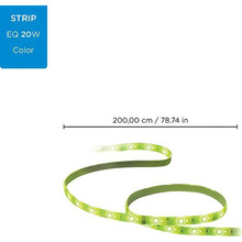 Розумна світлодіодна стрічка WIZ LED Strip 1600Lm 2700-6500K RGB 2 м Wi-Fi (929002524801)