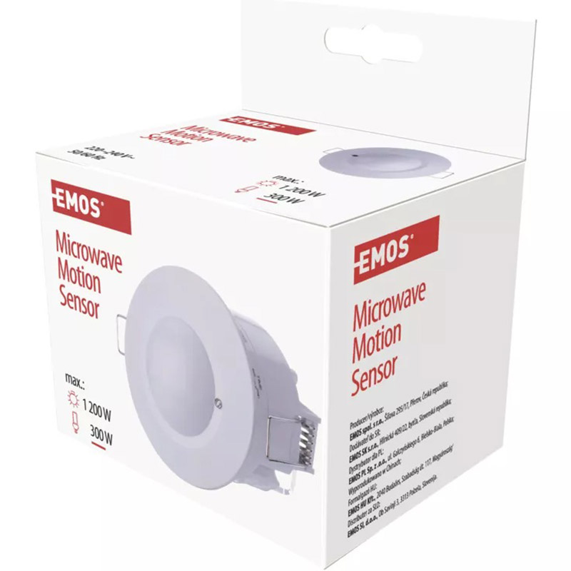 Внешний вид Датчик движения микроволновой SmartHome EMOS G1190 IP20 1200W