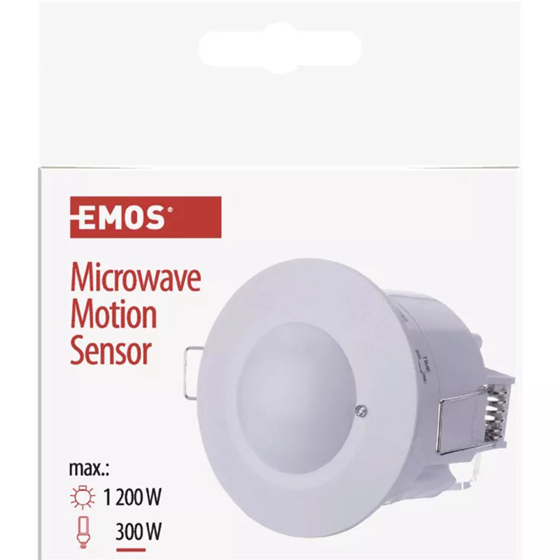 Датчик движения микроволновой SmartHome EMOS G1190 IP20 1200W Радиус действия на открытом пространстве 8