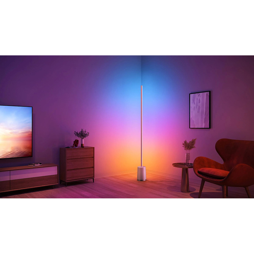 Торшер GOVEE умный H6072 Lyra RGBICWW Corner Floor Lamp (H6072381) Дополнительно голосовое управление, 64 световых эффекта, режим «сделай сам», реактивные музыкальные режимы, цвет свечения: RGBICWW