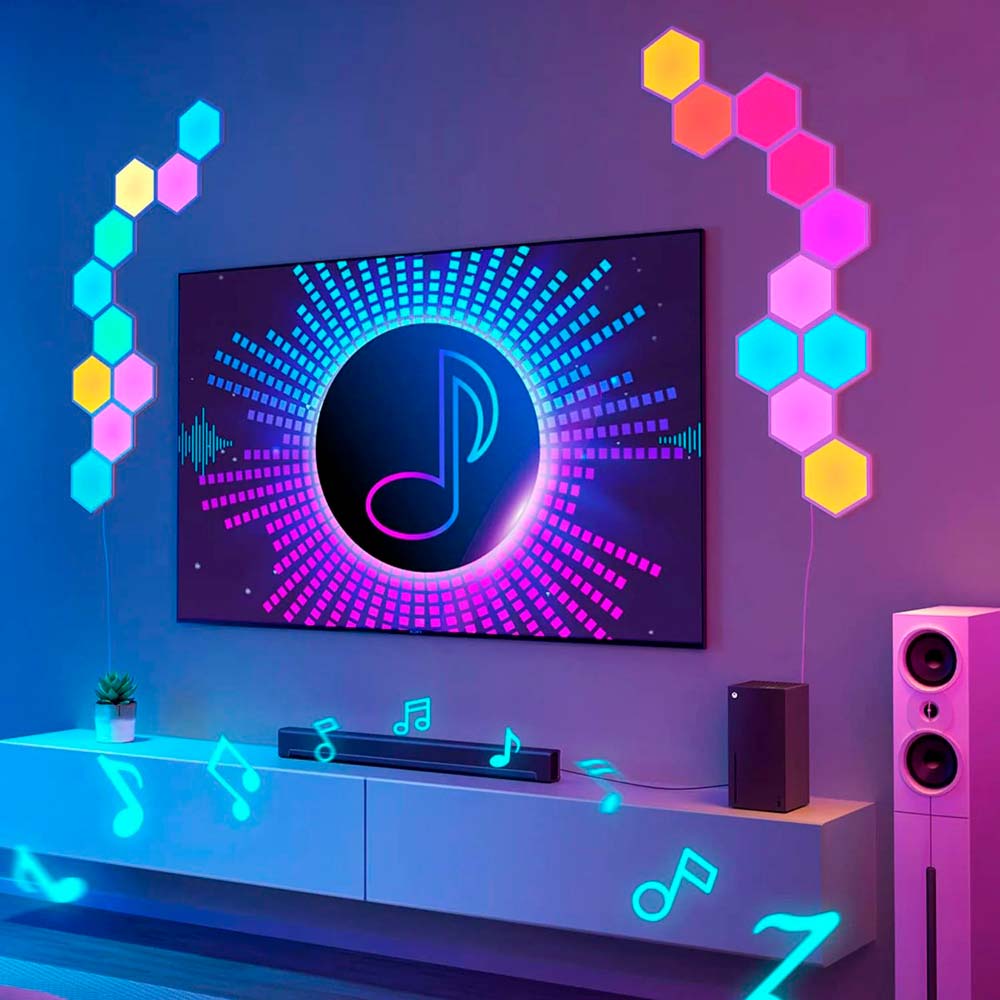 Изображение Умный светильник Govee H6061 Glide Hexa Light Panels 10 шт RGB (B6061301)