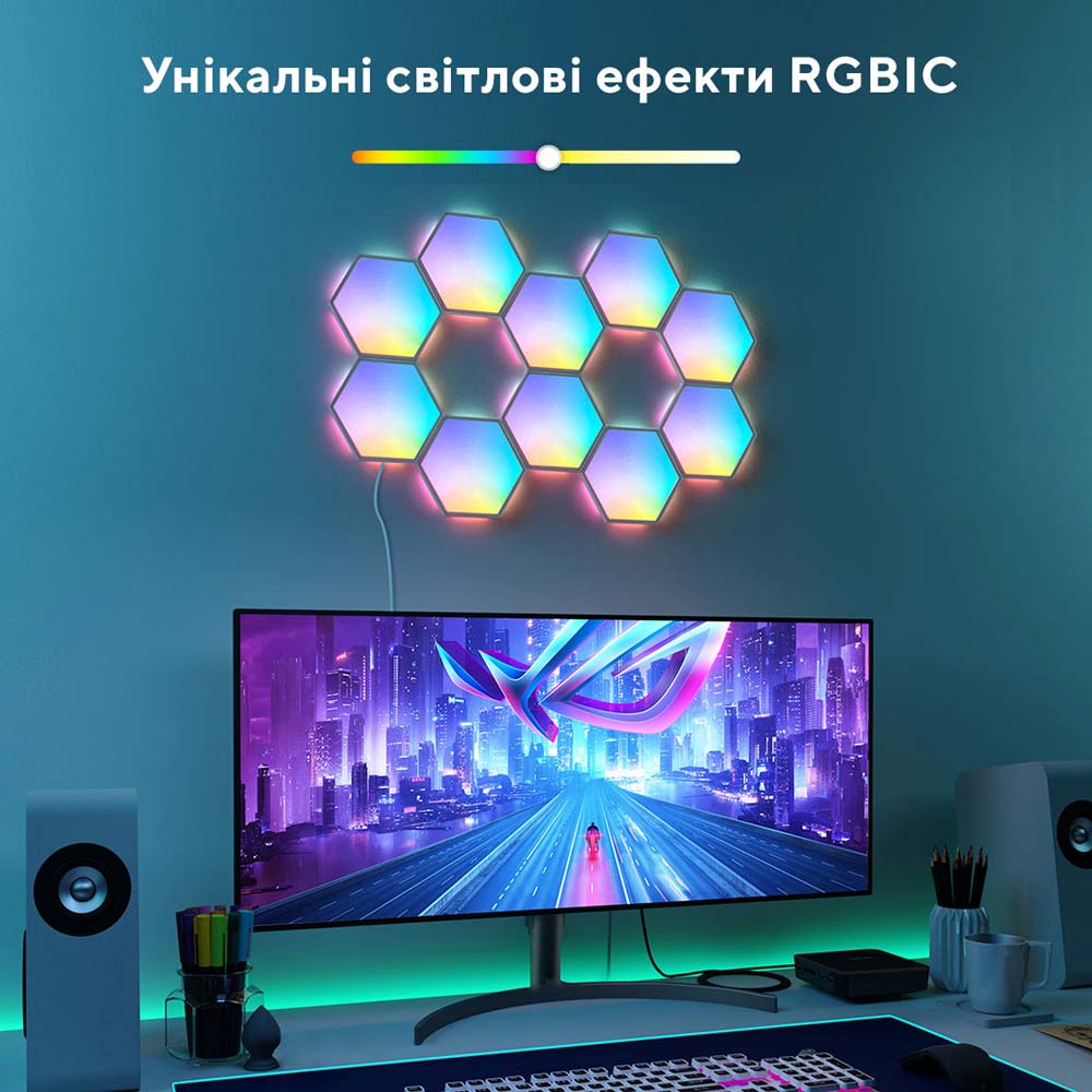 Фото 4 Умный светильник Govee H6061 Glide Hexa Light Panels 10 шт RGB (B6061301)