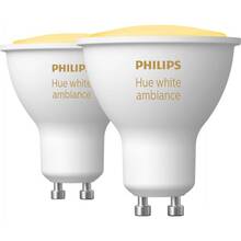 Умная лампа PHILIPS Hue GU10 5WTunable white ZigBee 2шт (929001953310)