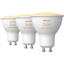 Розумна лампа PHILIPS Hue GU10 5W Tunable white ZigBee 3шт (929001953312)