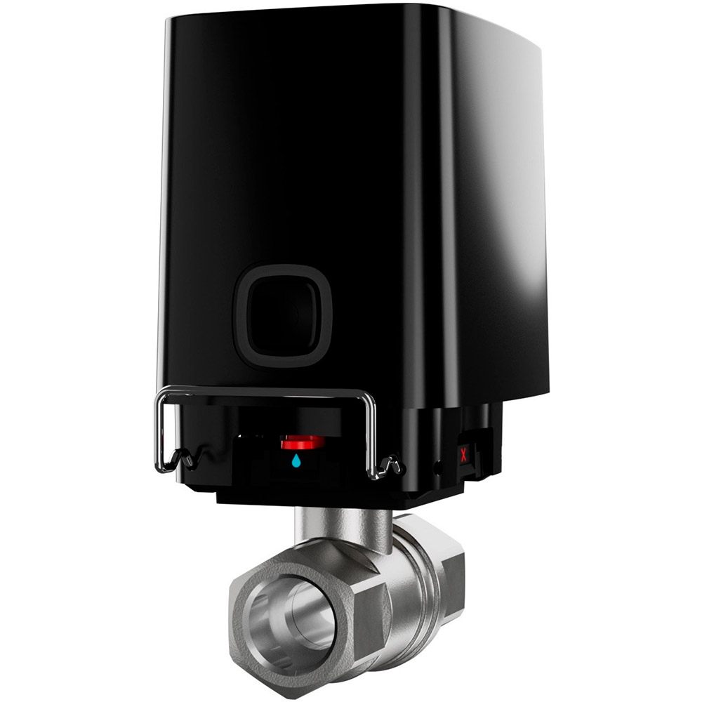 Розумний кульовий кран Ajax WaterStop 1/2" Jeweler бездротовий Black (000029711) Підключення бездротове