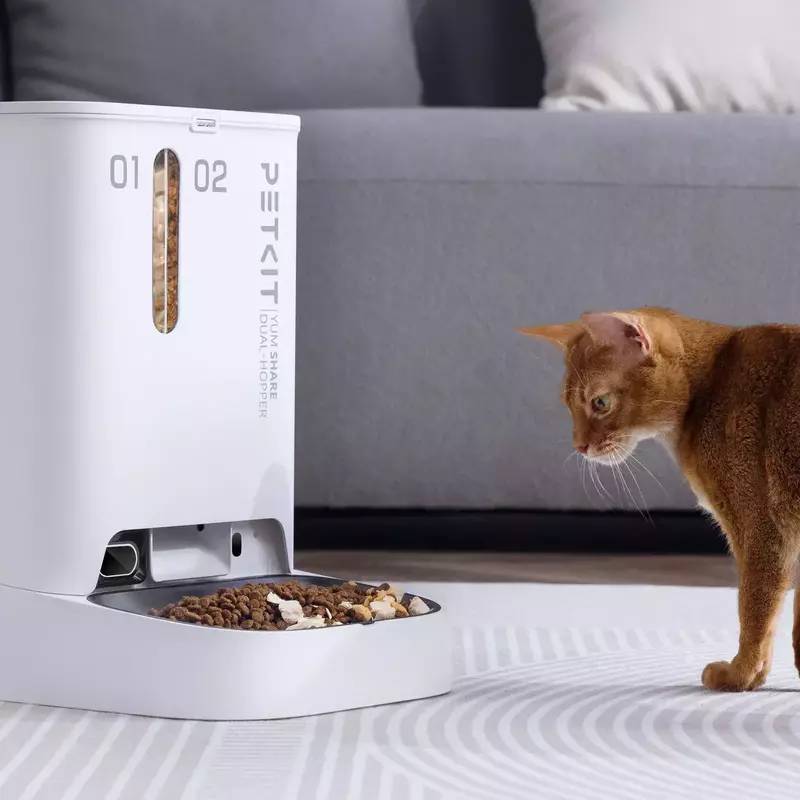 Внешний вид Смарт кормушка PETKIT Yumshare Dual-Hopper with Camera Smart Pet Feeder 5л (P591)