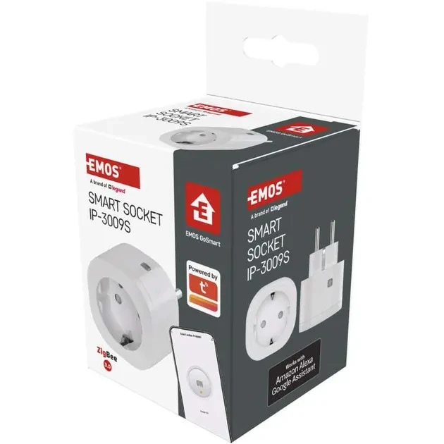 Покупка Розумна розетка EMOS GoSmart Zigbee 16А White (P5533)