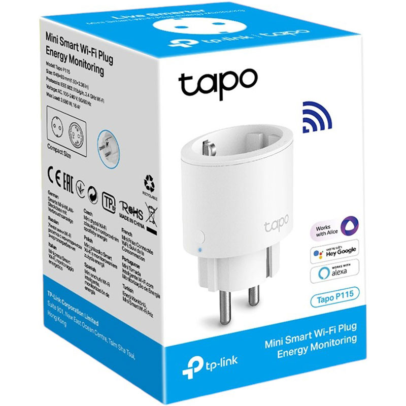 Замовити Розумна розетка TP-LINK Tapo P115 N300 16A (TAPO-P115-1-PACK)