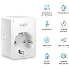 Умная розеткаTP-LINK Tapo P100 N300 BT 10A 4 шт (TAPO-P100-4-PACK)