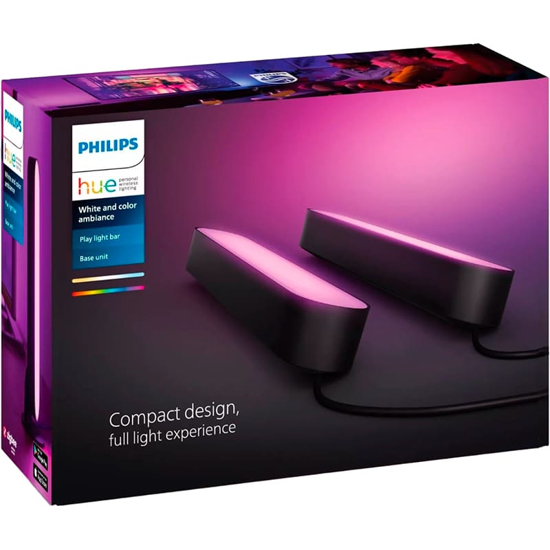 Фото Світильник PHILIPS Hue Play RGB ZigBee 2шт Black (915005733901)