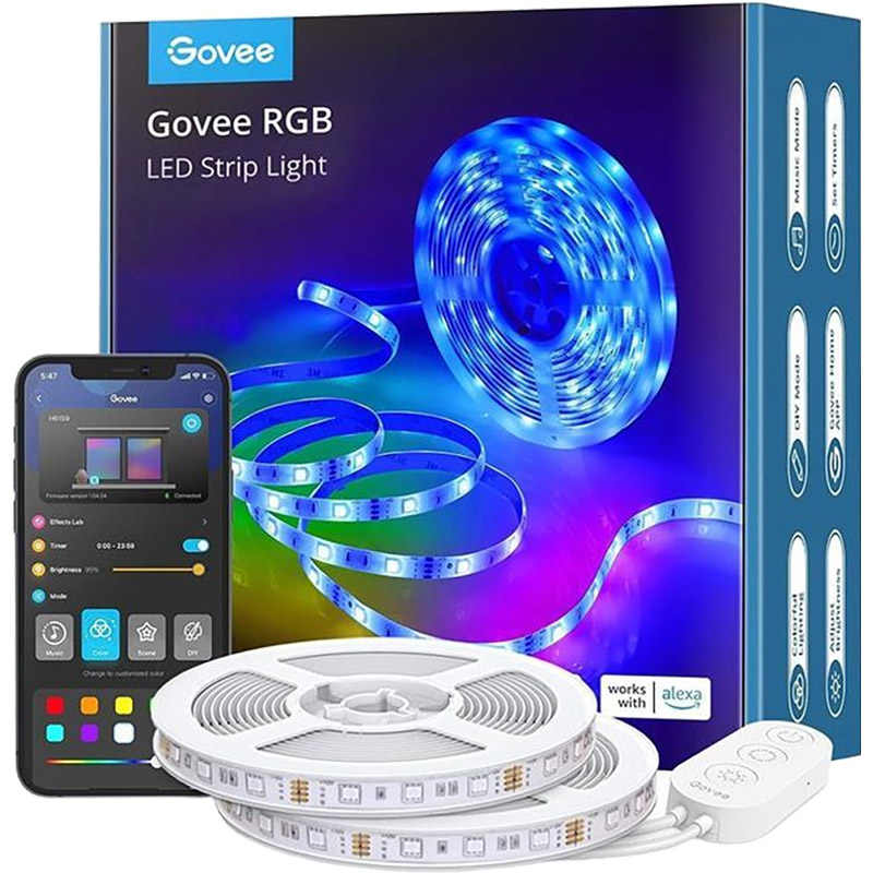 Розумна світлодіодна стрічка GOVEE H611 LED Strip Lights 10м Білий (H61103A3)