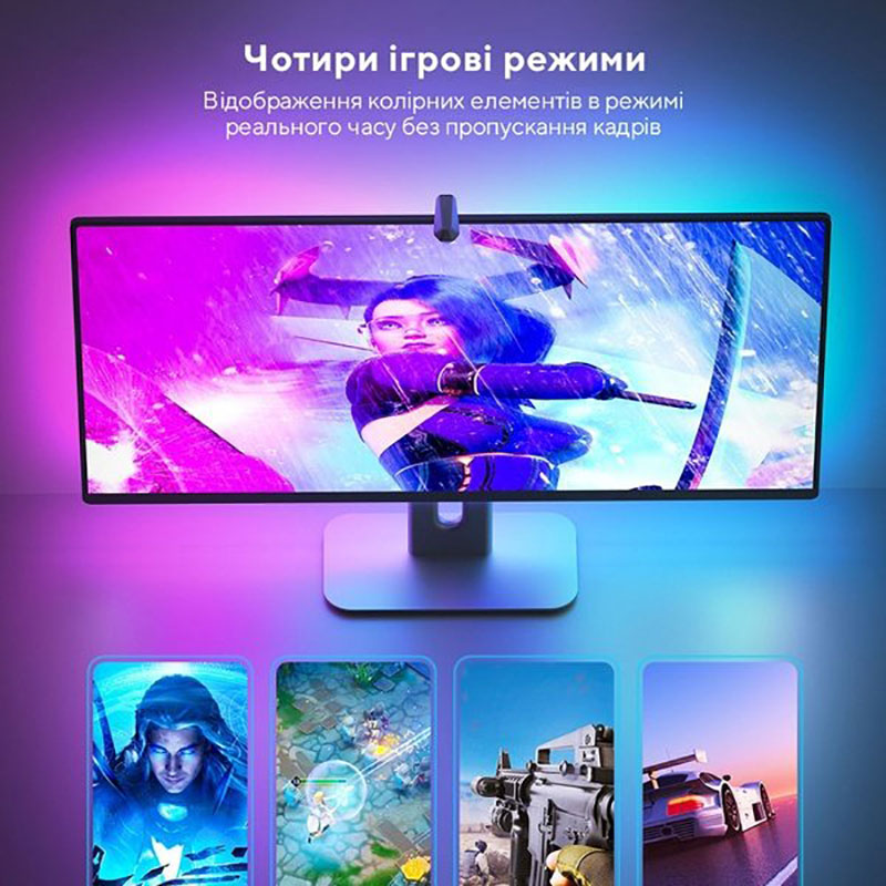 Фото 18 Набор адаптивной подсветки GOVEe H604B DreamView G1 Gaming Light RGBIC Gray (B604B311)