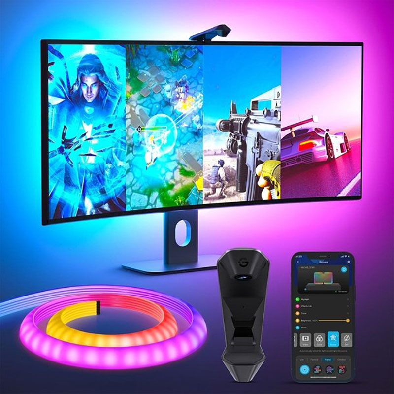 Огляд Набір адаптивного підсвічування GOVEe H604B DreamView G1 Gaming Light RGBIC Gray (B604B311)