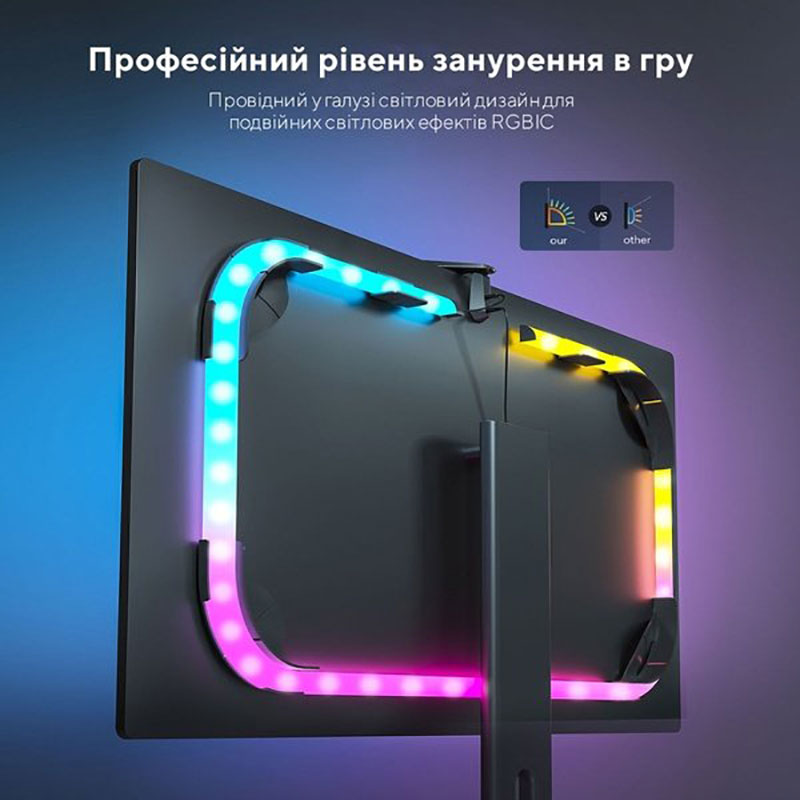 Фото 15 Набір адаптивного підсвічування GOVEe H604B DreamView G1 Gaming Light RGBIC Gray (B604B311)