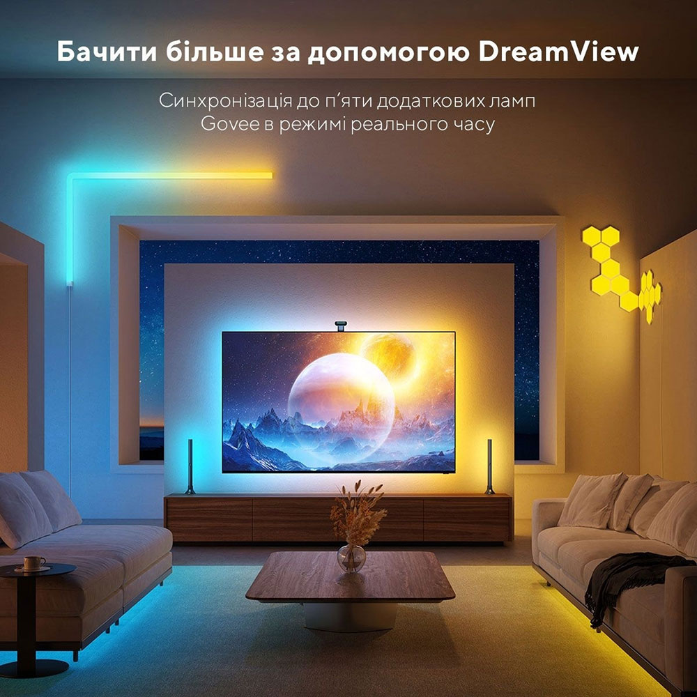 Набір адаптивного підсвічування GOVEE H605C Envisual TV Backlight T2 with Dual Cameras 75-85'' RGB Black (H605C312) Тип LED-стрічка