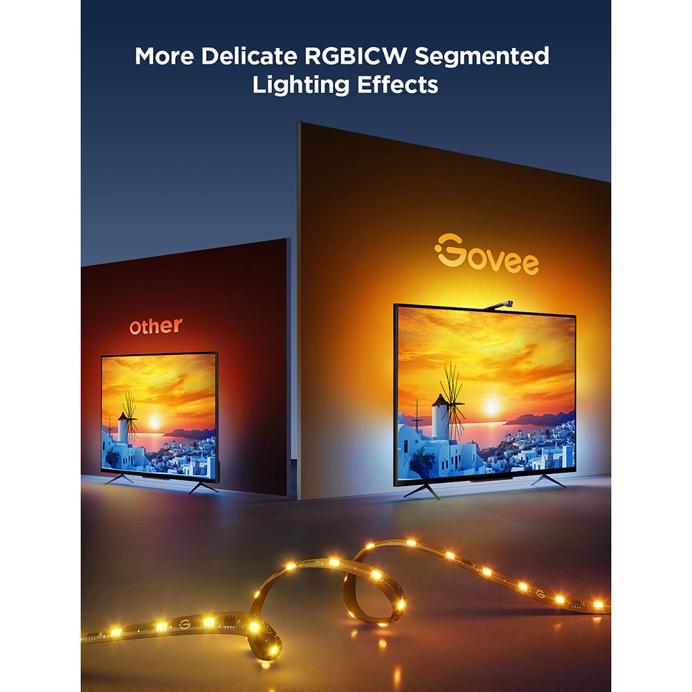 Набор адаптивной подсветки GOVEE H6099 TV Backlight 3 Lite for 75"-85" RGBICW Black (H60993D2) Тип LED-лента