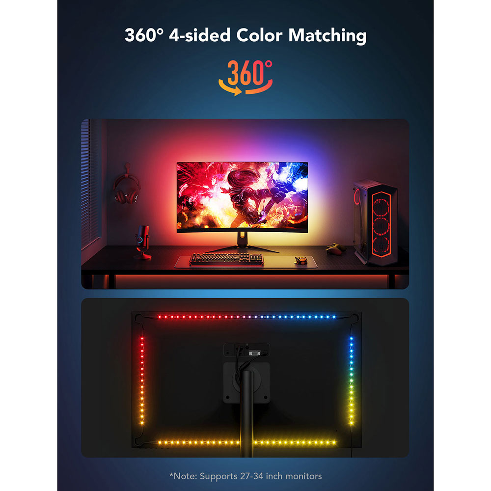 Набір адаптивного підсвічування GOVEE H6609 Gaming Light Strip G1 27-34' RGB Black (H6609312) Тип LED-стрічка