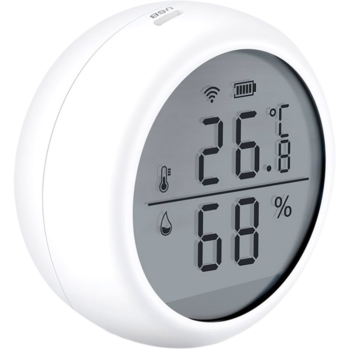 Датчик мікроклімату ACTION Tuya WSD400B White Тип датчик мікроклімату