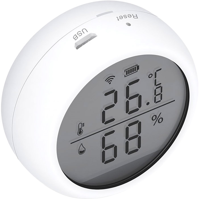 Датчик мікроклімату ACTION Tuya WSD400B White Сумісність Amazon Alexa, Google Assistant, Smart Life, Tuya Smart