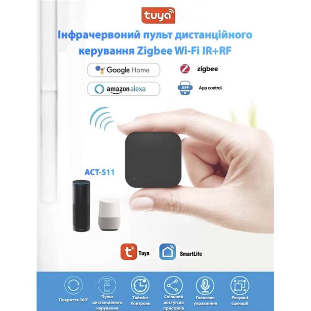 Пульт керування розумним будинком ACTION Tuya ACT-S11 Тип пульт