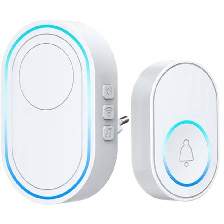 Дзвінний бездротовий дзвінок ACTION WIFI Tuya з сигналізацією (DB11) Додатково Гучність дзвінка 85Дб; C підсвічуванням на кнопці; Вологозахищені; Повне вимкнення звуку; Wi-Fi; З дистанційним керуванням; З кнопками; З регулятором гучності; З фіксацією мелодії; З цифровим керуванням;