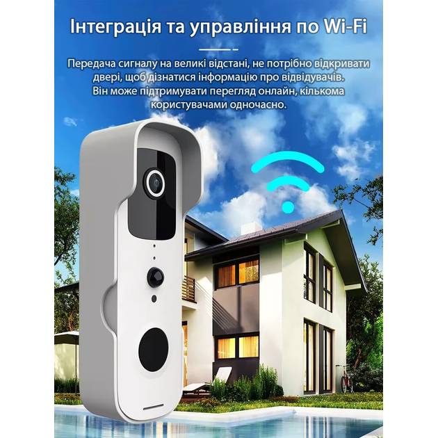 Зображення Бездротовий дверний дзвінок ACTION Tuya T30 з відео (ACT-T30)